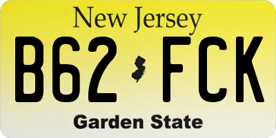 NJ license plate B62FCK