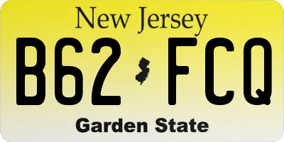 NJ license plate B62FCQ