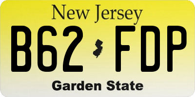 NJ license plate B62FDP
