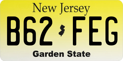 NJ license plate B62FEG