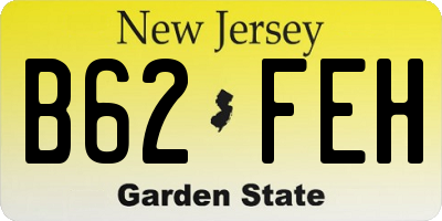 NJ license plate B62FEH