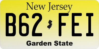 NJ license plate B62FEI