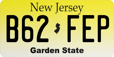 NJ license plate B62FEP