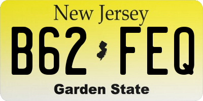NJ license plate B62FEQ