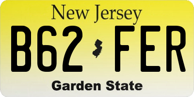 NJ license plate B62FER