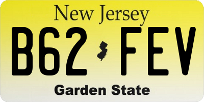 NJ license plate B62FEV