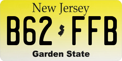 NJ license plate B62FFB