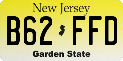 NJ license plate B62FFD