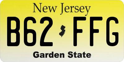 NJ license plate B62FFG