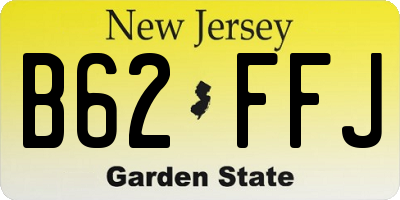 NJ license plate B62FFJ