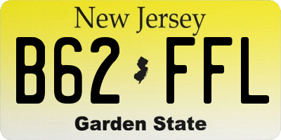 NJ license plate B62FFL