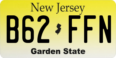 NJ license plate B62FFN