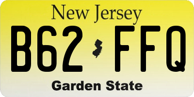 NJ license plate B62FFQ
