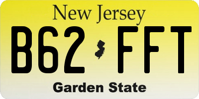 NJ license plate B62FFT