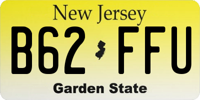 NJ license plate B62FFU