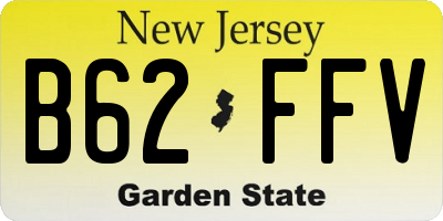 NJ license plate B62FFV