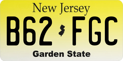 NJ license plate B62FGC
