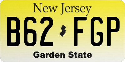 NJ license plate B62FGP