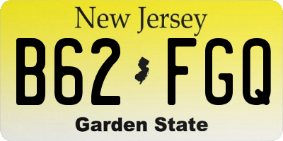 NJ license plate B62FGQ