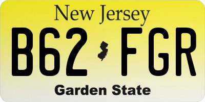 NJ license plate B62FGR