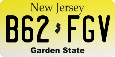 NJ license plate B62FGV