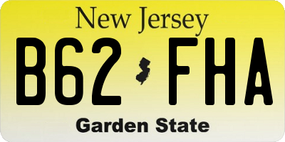 NJ license plate B62FHA