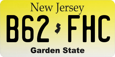 NJ license plate B62FHC