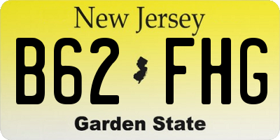 NJ license plate B62FHG
