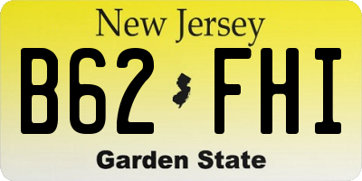 NJ license plate B62FHI