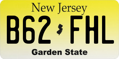 NJ license plate B62FHL