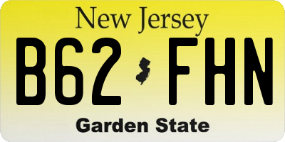 NJ license plate B62FHN