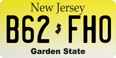 NJ license plate B62FHO