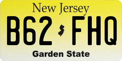 NJ license plate B62FHQ