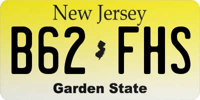 NJ license plate B62FHS