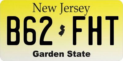 NJ license plate B62FHT