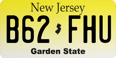 NJ license plate B62FHU