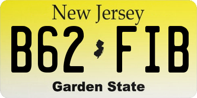 NJ license plate B62FIB