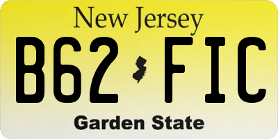 NJ license plate B62FIC
