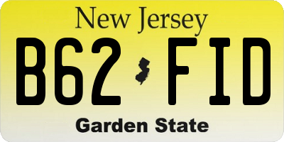 NJ license plate B62FID