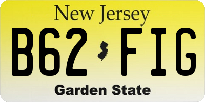 NJ license plate B62FIG