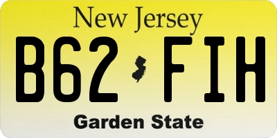 NJ license plate B62FIH