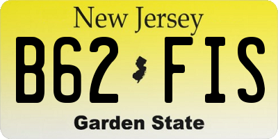 NJ license plate B62FIS