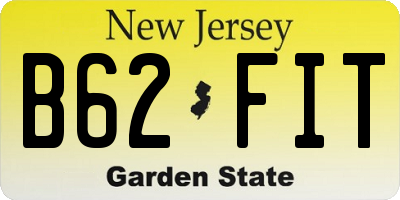 NJ license plate B62FIT