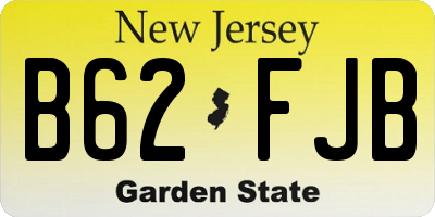 NJ license plate B62FJB
