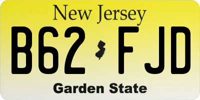 NJ license plate B62FJD