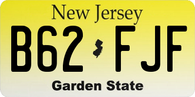 NJ license plate B62FJF