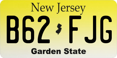 NJ license plate B62FJG
