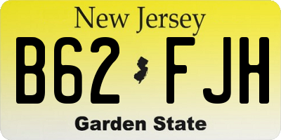 NJ license plate B62FJH