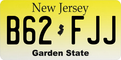 NJ license plate B62FJJ