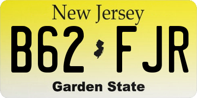 NJ license plate B62FJR